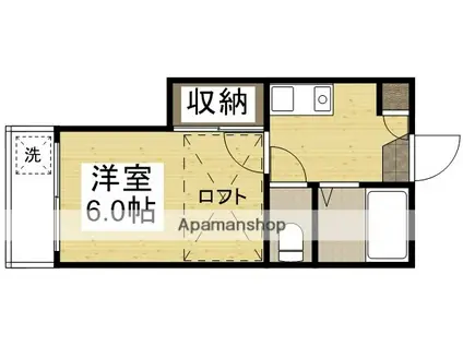 エクセルハイム高柳東(1K/2階)の間取り写真