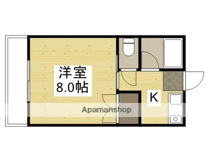 フローリッシュ神田Ⅰ(1K/3階)の間取り写真