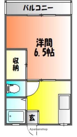 グランメリー岡町Ⅱ(1K/2階)の間取り写真