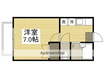 コーポ雅(1K/1階)の間取り写真