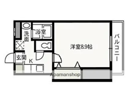 BIRTH CHAM(1K/1階)の間取り写真