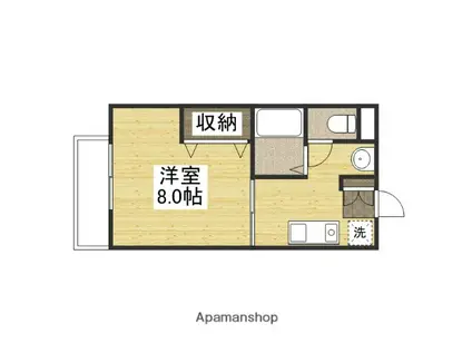 アーバンネット新屋敷(1K/1階)の間取り写真