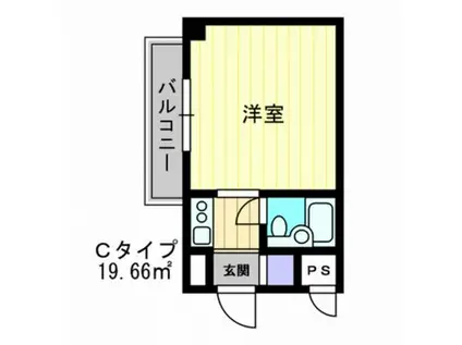 アルファ富田町(ワンルーム/5階)の間取り写真