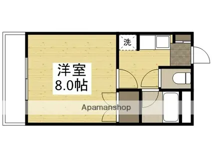 レディスマンション・キャステル(1K/3階)の間取り写真