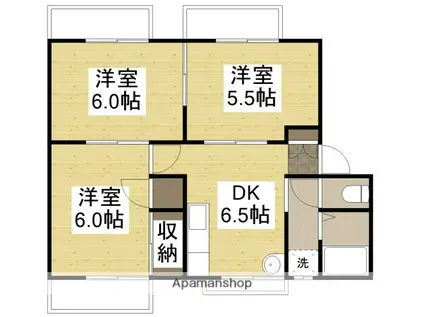 コーポ錦(3DK/2階)の間取り写真