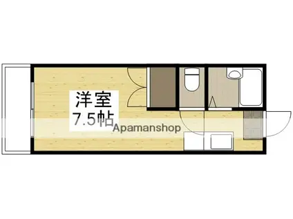 ミツオカブラザーズマンション(ワンルーム/1階)の間取り写真