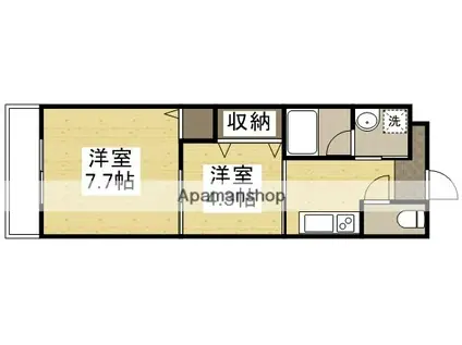 グランヴィスタ安倉(2K/3階)の間取り写真