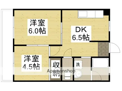 プレアール新保(2DK/2階)の間取り写真