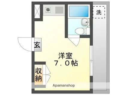 メゾン門田屋敷(ワンルーム/7階)の間取り写真