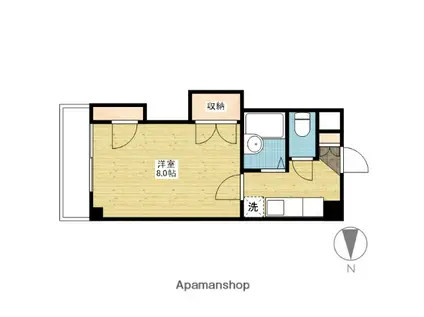 ロジェ芳泉(1K/4階)の間取り写真