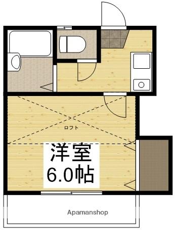 HI＇M竹田(1K/1階)の間取り写真