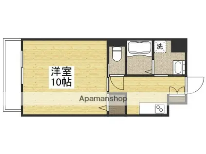 柳町Aマンション(1K/9階)の間取り写真
