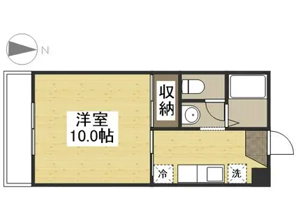 ベルホワイト(1K/1階)の間取り写真