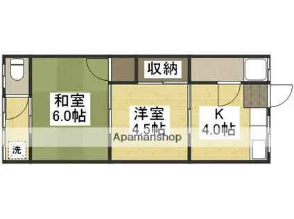 りんどうアパート(2K/2階)の間取り写真