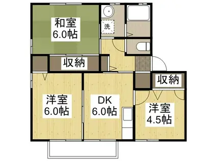 リバティ津高南館(3DK/2階)の間取り写真