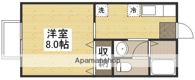 コーポコスモス(ワンルーム/2階)の間取り写真