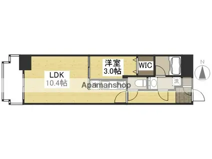 カーサとぎや町(1LDK/7階)の間取り写真
