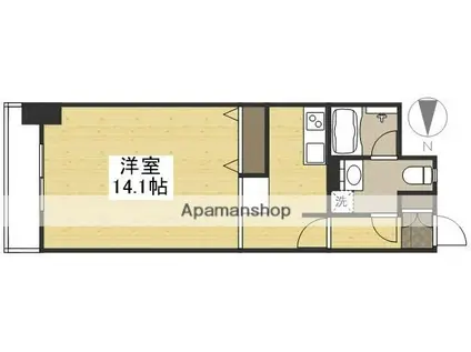 INITIA KUWADACHO(ワンルーム/9階)の間取り写真