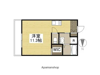 MALULANI(ワンルーム/1階)の間取り写真