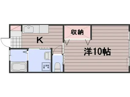 パインヒル奥田(1K/2階)の間取り写真