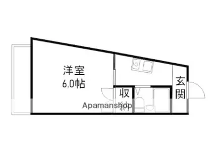 プレアール岡山医大東Ⅱ(1K/3階)の間取り写真