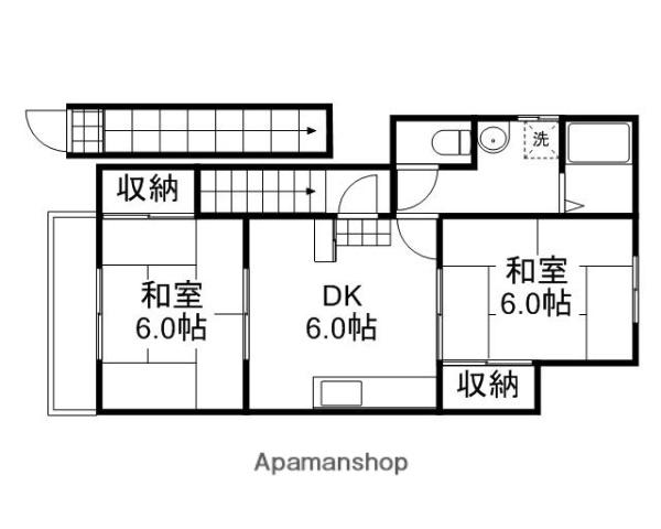 メゾンMAYA(2DK/2階)の間取り写真