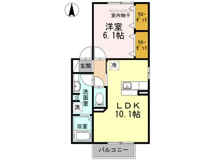 メゾン グラシア (1LDK/2階)の間取り写真