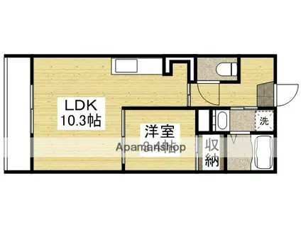 アウトルック(1LDK/2階)の間取り写真