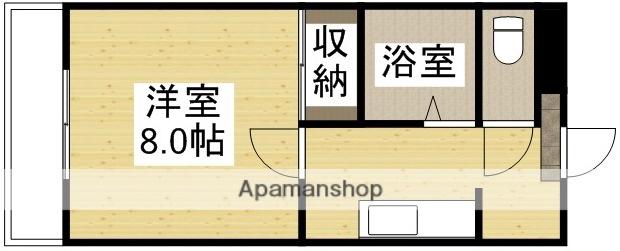 ベルメゾン津島(1K/1階)の間取り写真