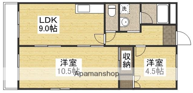 シティハイツ清水(2LDK/4階)の間取り写真