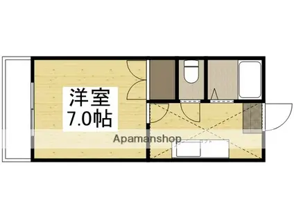 ポルト97(1K/1階)の間取り写真