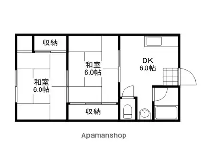 箕島コーポ(2DK/2階)の間取り写真