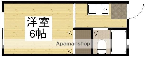 津島エレガンス(ワンルーム/2階)の間取り写真