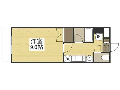 オオキタ・コーポレーションビル(1K/4階)の間取り写真