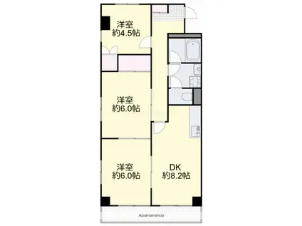 マンションIZUMI(3DK/2階)の間取り写真