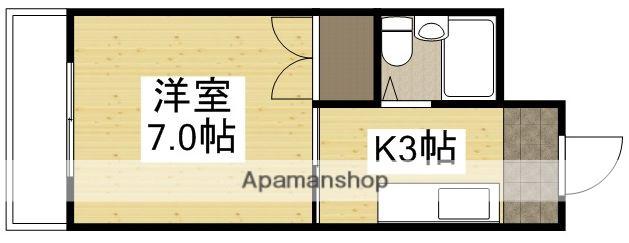 富田町共同ビル(1K/2階)の間取り写真