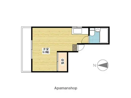 プレール京橋南町(ワンルーム/3階)の間取り写真