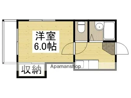 BRUNO浜1(1K/2階)の間取り写真