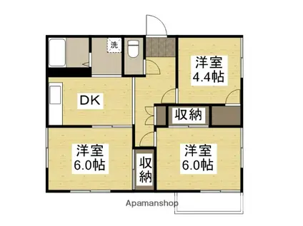パークハイツ花尻(3DK/2階)の間取り写真