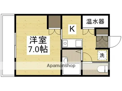 ライフコート(1K/5階)の間取り写真