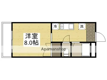 ワタナベマンション(ワンルーム/2階)の間取り写真