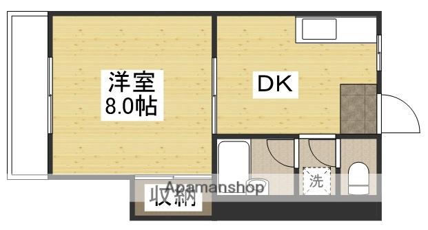 グリンベルⅣ(1DK/2階)の間取り写真
