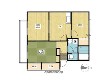 プレシャス・スマイル(3DK/2階)の間取り写真