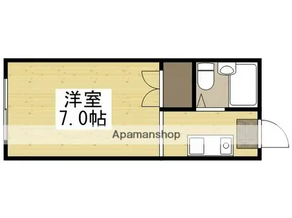 サンコーポ(ワンルーム/1階)の間取り写真