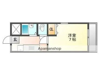 入江第二ビル(1K/5階)の間取り写真