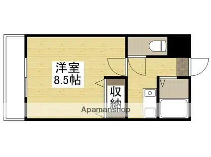 グランシャリオ津高壱番館(1K/2階)の間取り写真