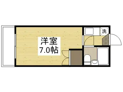 CASAVERDE伊島(ワンルーム/4階)の間取り写真