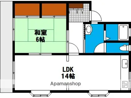 シティパレス西崎(1LDK/1階)の間取り写真