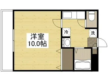 イースト COURT(1K/1階)の間取り写真