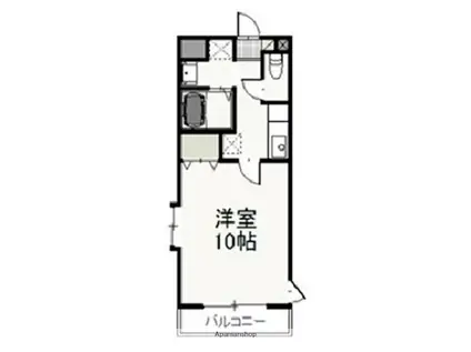 イースト COURT(1K/4階)の間取り写真